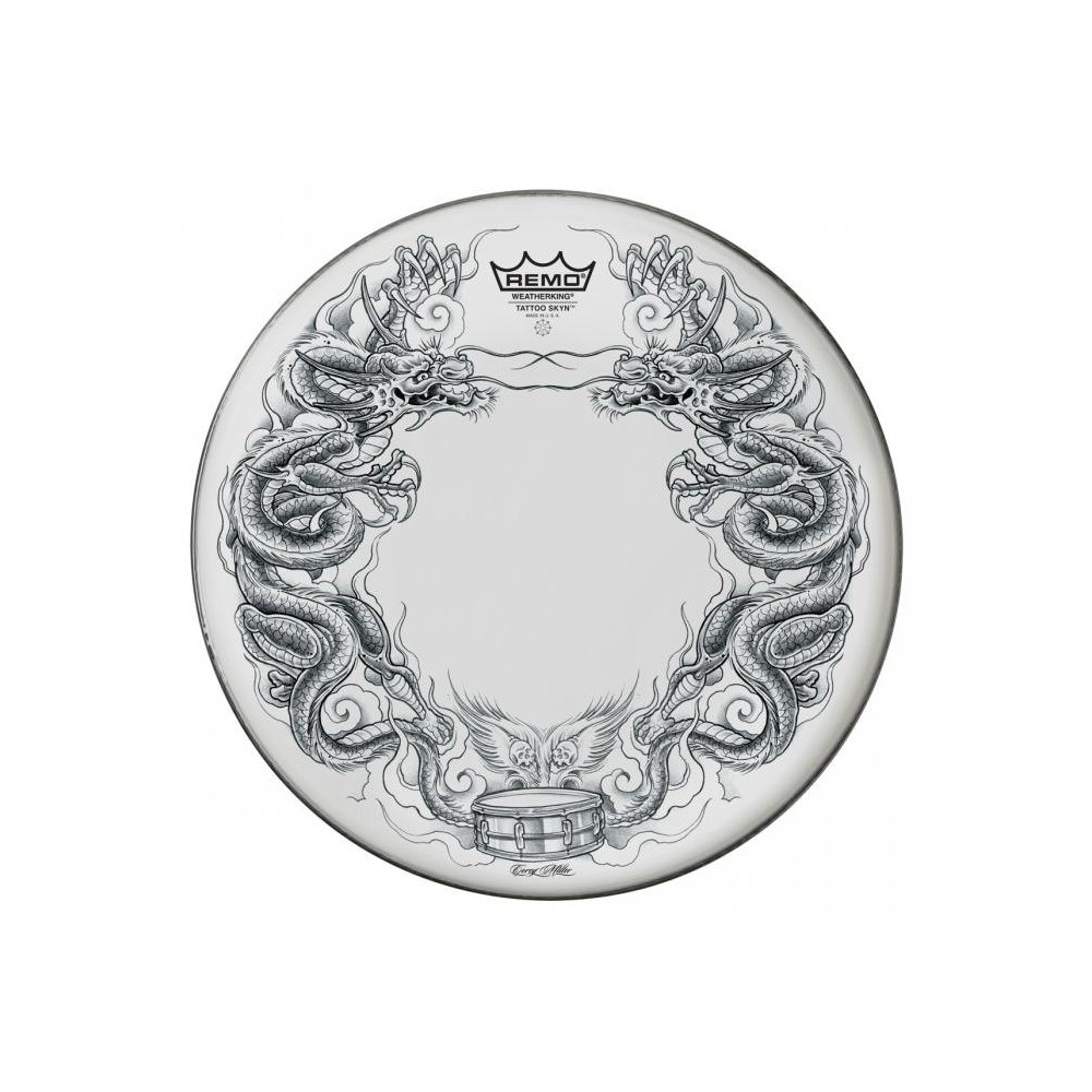 Remo Tattoo Powerstroke Bombo 22 Dragon Blanco PA-1322-TT-T05