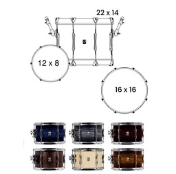 [BATEPERBRIT005] British Drum Co. Lounge Club Kit 22" LON-22-CB