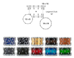 [BATEPERBRIT008] British Drum Co. Legend Club Kit  18" LEG-18-CB